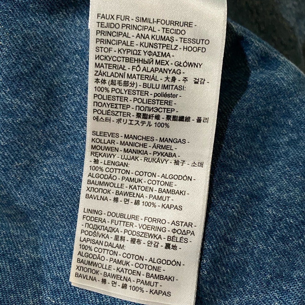 Levi's Blue and Cream Sherpa Jacket - Picture 4 of 4